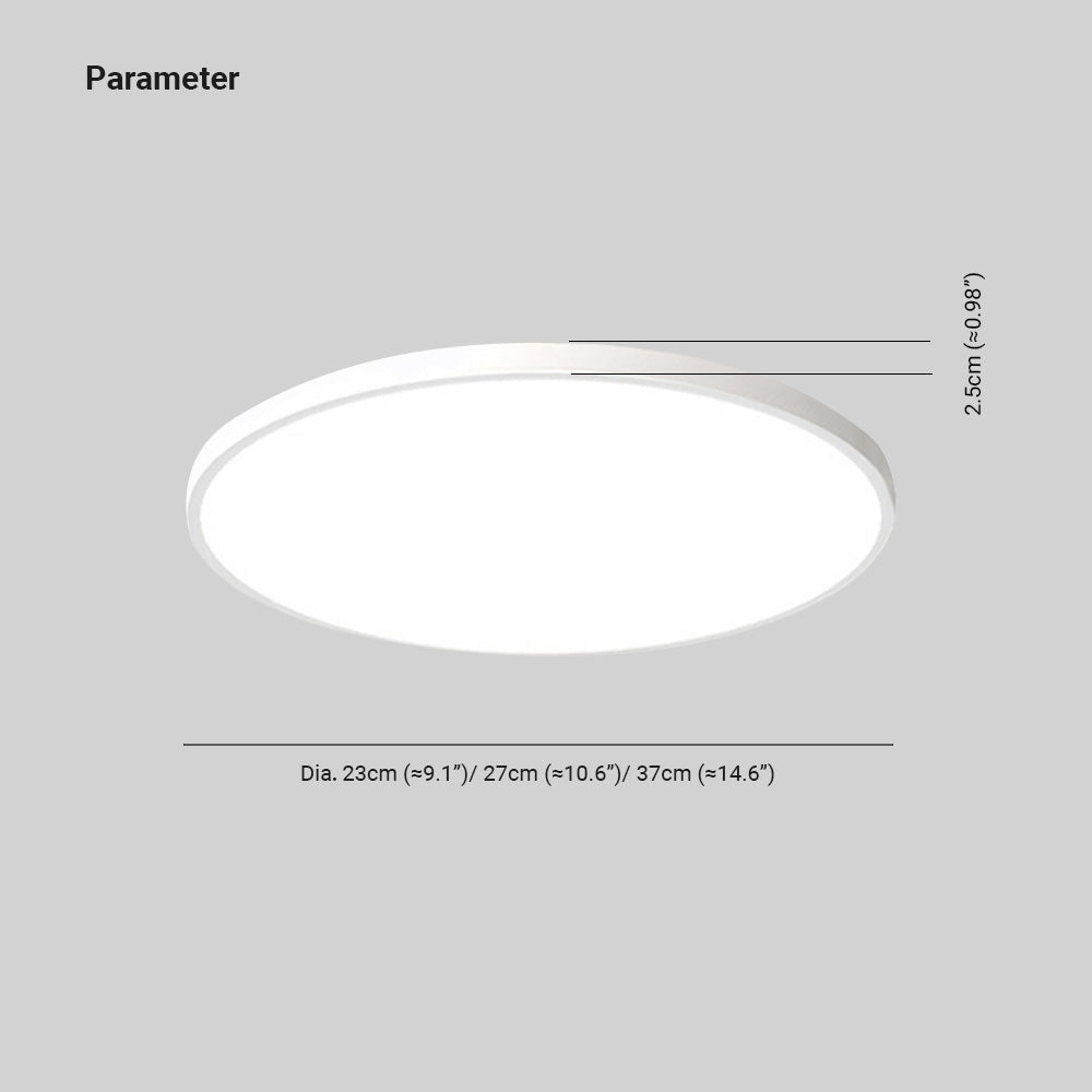 Slim Round LED Ceiling Light Flush Mount for Bathroom Balcony Indoor Spaces
