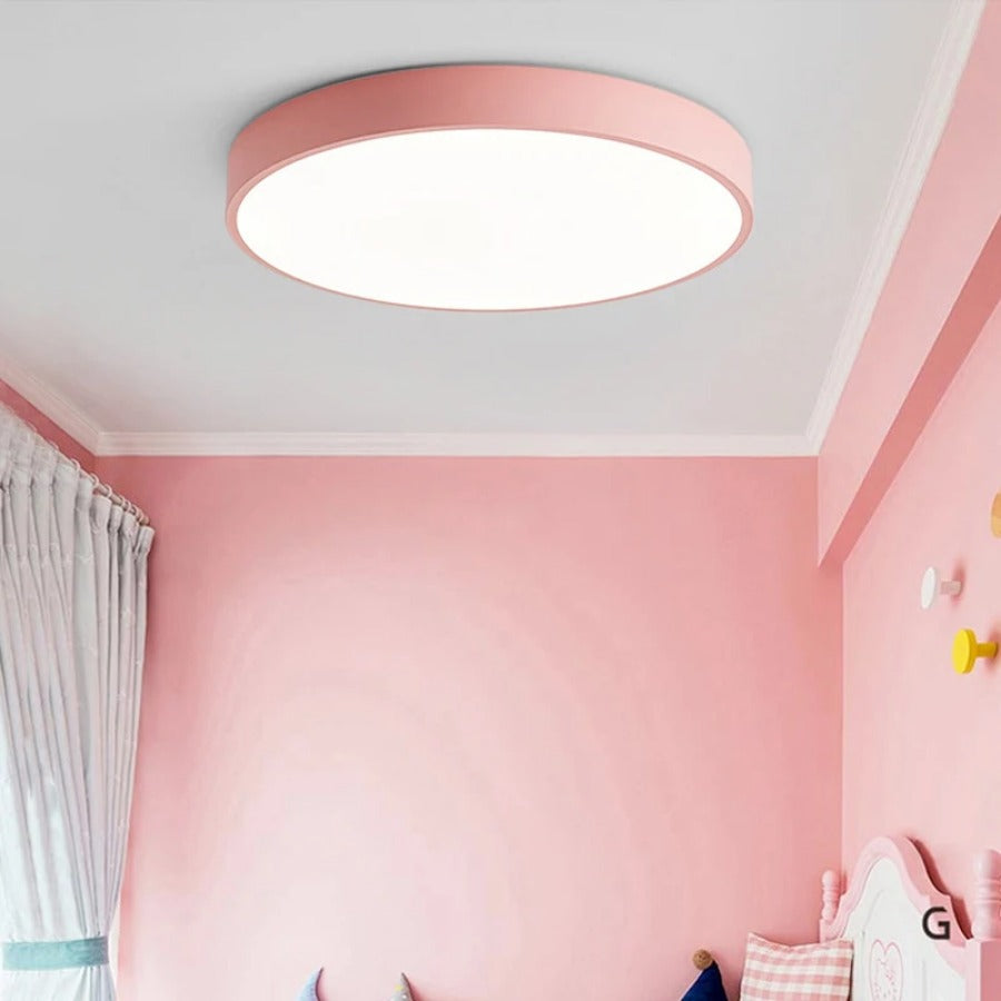 Plafoniera LED rotonda sottile, moderna e minimalista, a tre colori, per interni