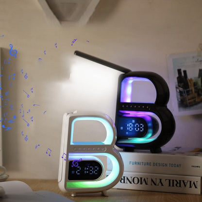 Smart Alarm Clock with RGB Light Bluetooth Speaker Touch Control Bedside Clock
