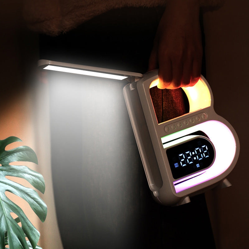 Smart Alarm Clock with RGB Light Bluetooth Speaker Touch Control Bedside Clock