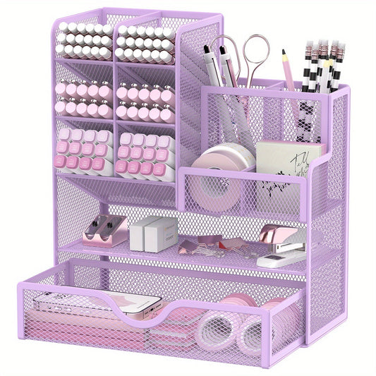 Smart Desk Organizer Rack Multifunctional Storage for Office Supplies