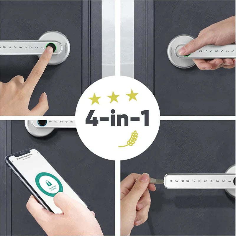 Smart Fingerprint Door Knob Keyless Entry Lock Touchscreen Security