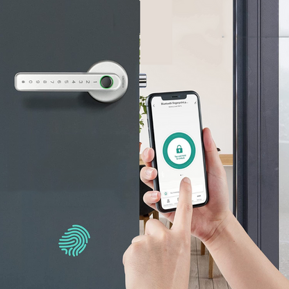 Smart Fingerprint Door Lock with Handle Keyless Entry Keypad Access