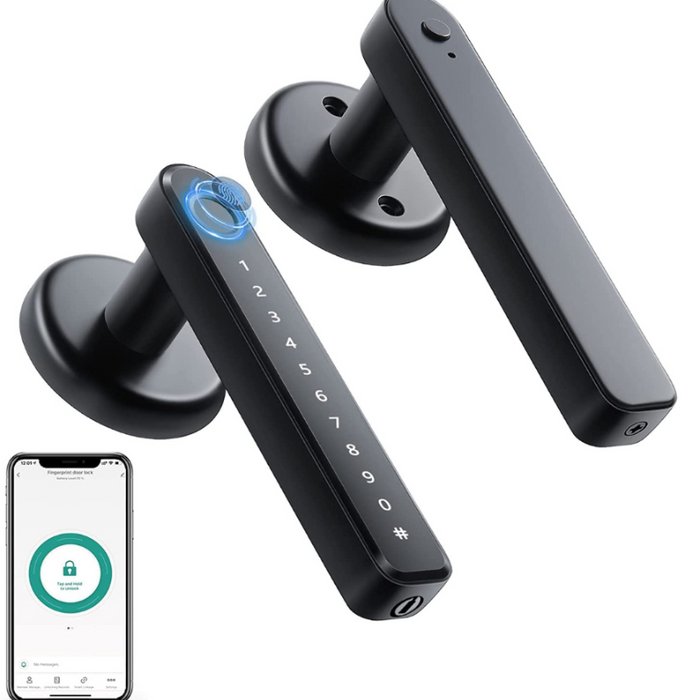 Smart Fingerprint Door Lock with Handle Keyless Entry Keypad Access