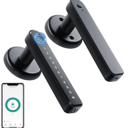 Smart Fingerprint Door Lock with Handle Keyless Entry Keypad Access