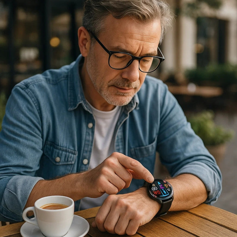Smart Fitness Watch with SOS Alert Heart Rate Monitor Activity and Sleep Tracker