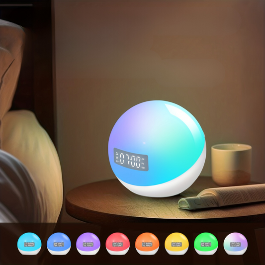 Smart Sunrise Alarm Clock Light with App Control and Dimmable LED