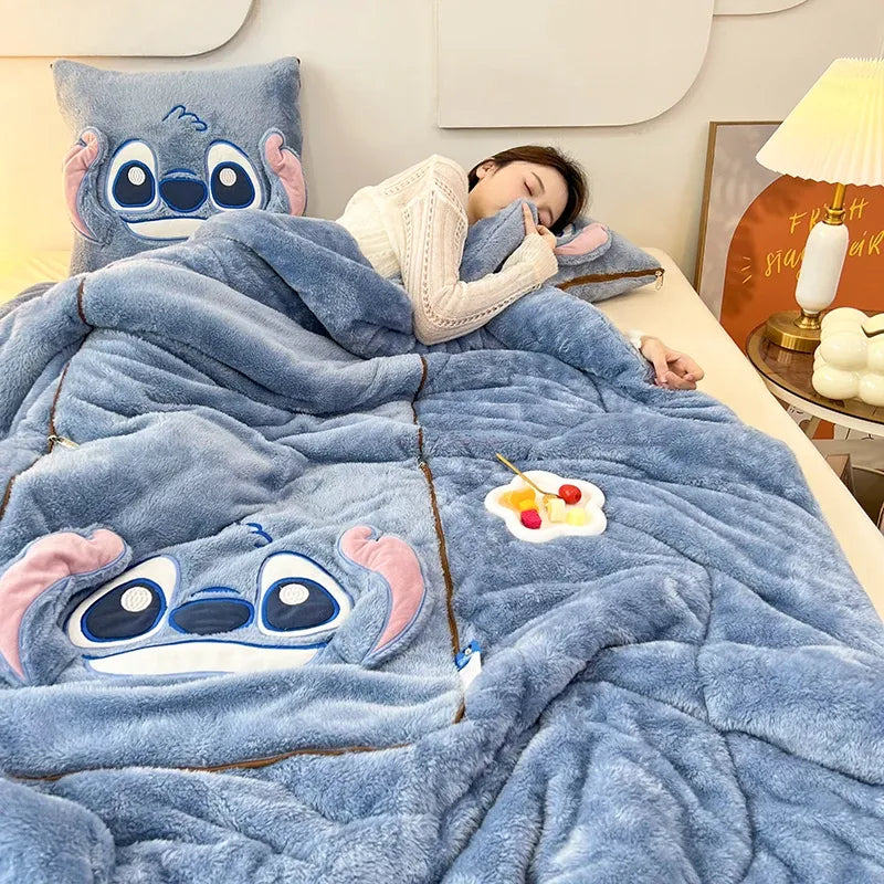 Soft Fleece Blanket and Pillow Set Cozy Throw Blanket Set for Sofa Bed Comfort and Home Decor