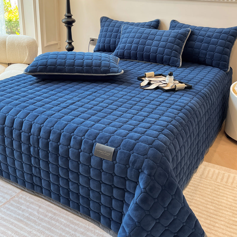 Soft Modern Textured Throw Blanket Square Pattern Plush Home Cover