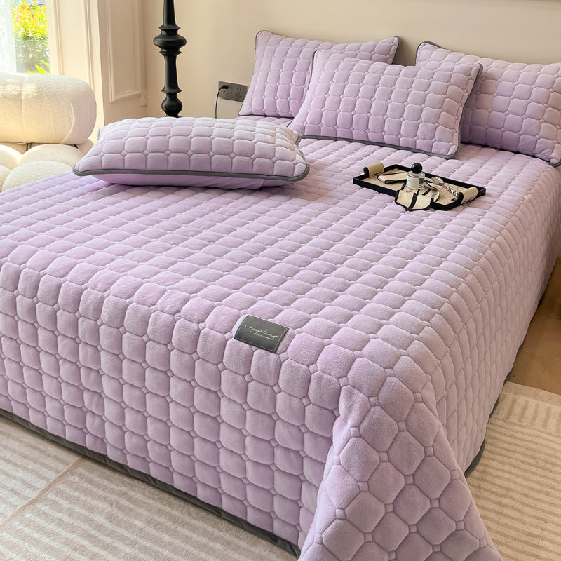 Soft Modern Textured Throw Blanket Square Pattern Plush Home Cover