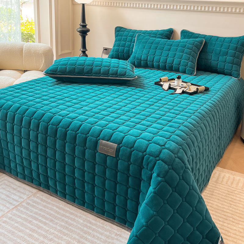 Soft Modern Textured Throw Blanket Square Pattern Plush Home Cover