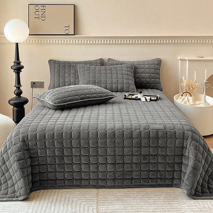 Soft Modern Textured Throw Blanket Square Pattern Plush Home Cover