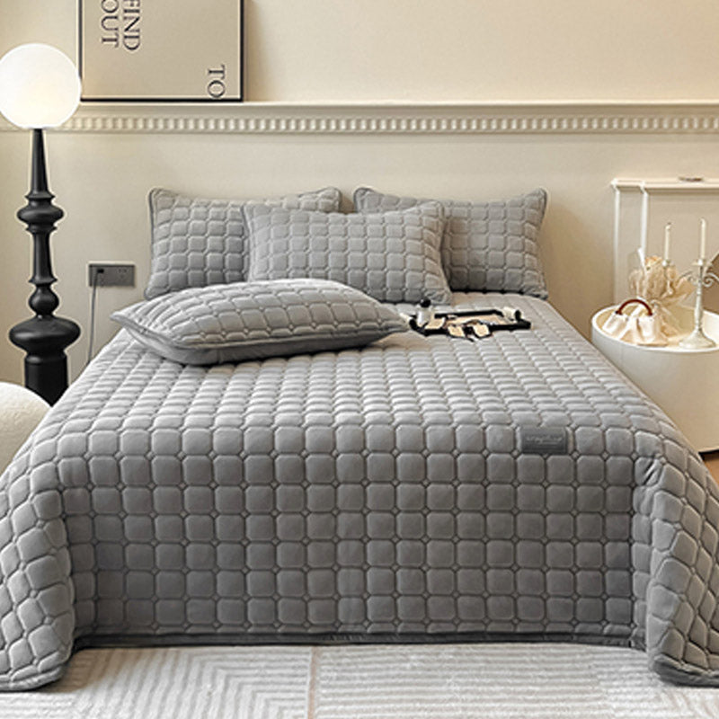 Soft Modern Textured Throw Blanket Square Pattern Plush Home Cover