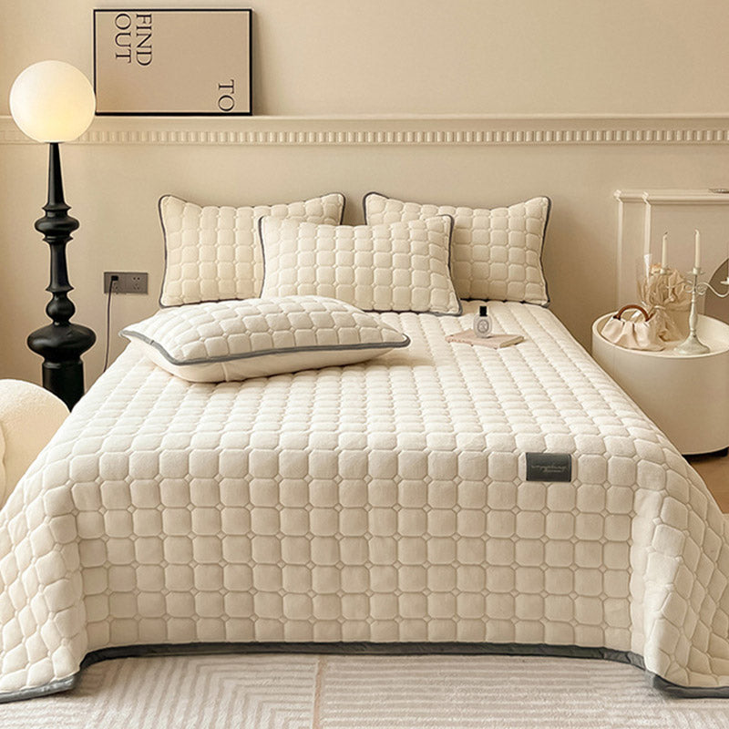 Soft Modern Textured Throw Blanket Square Pattern Plush Home Cover