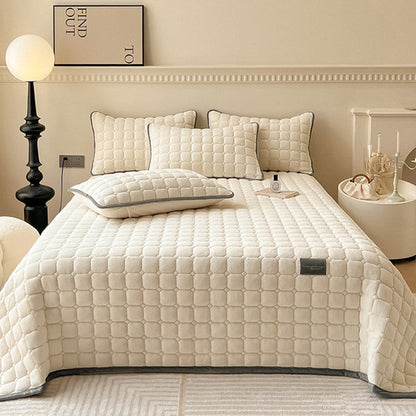 Soft Modern Textured Throw Blanket Square Pattern Plush Home Cover