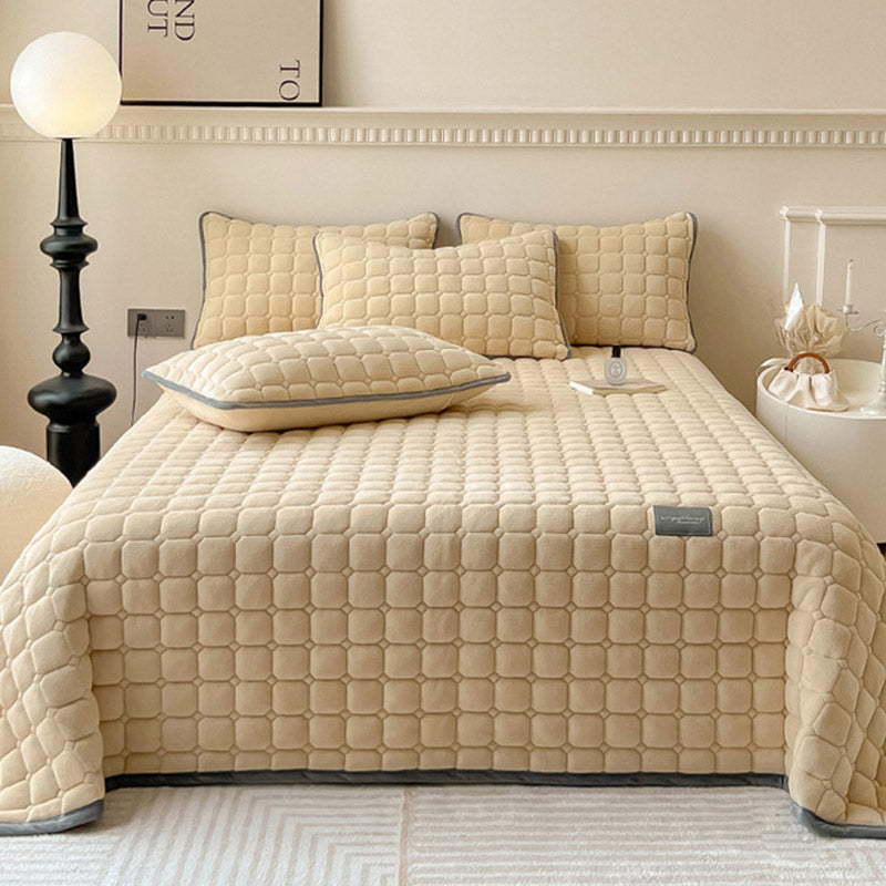 Soft Modern Textured Throw Blanket Square Pattern Plush Home Cover