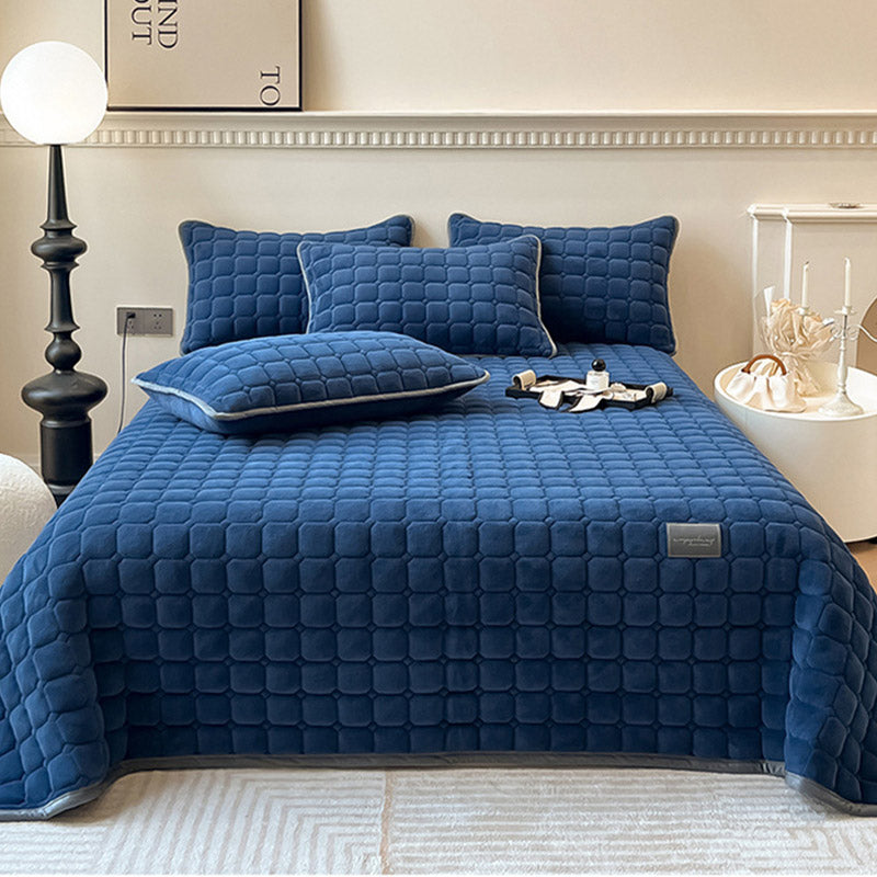 Soft Modern Textured Throw Blanket Square Pattern Plush Home Cover