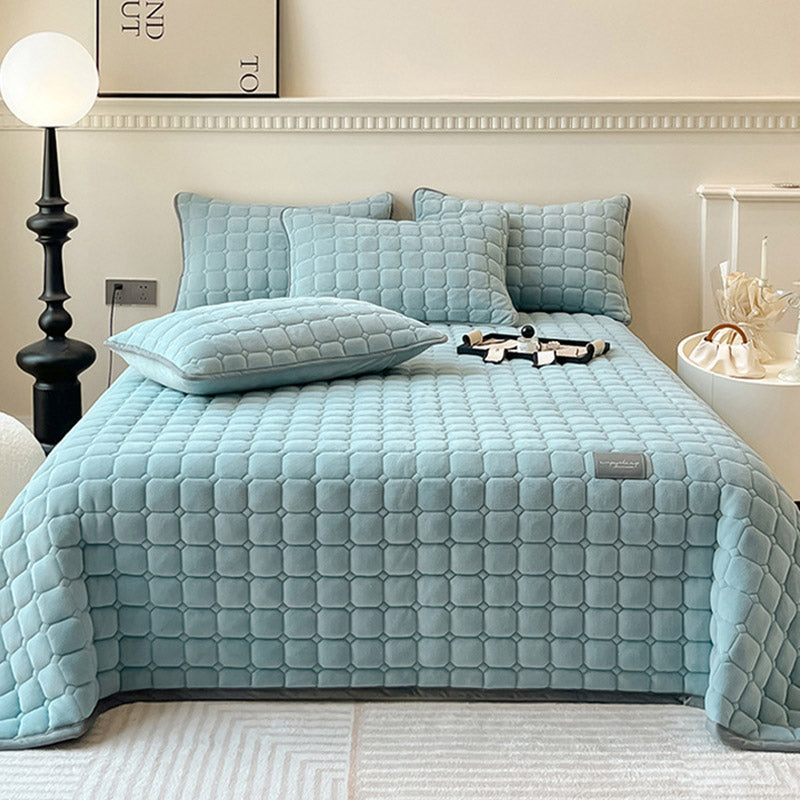 Soft Modern Textured Throw Blanket Square Pattern Plush Home Cover