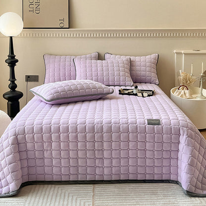 Soft Modern Textured Throw Blanket Square Pattern Plush Home Cover
