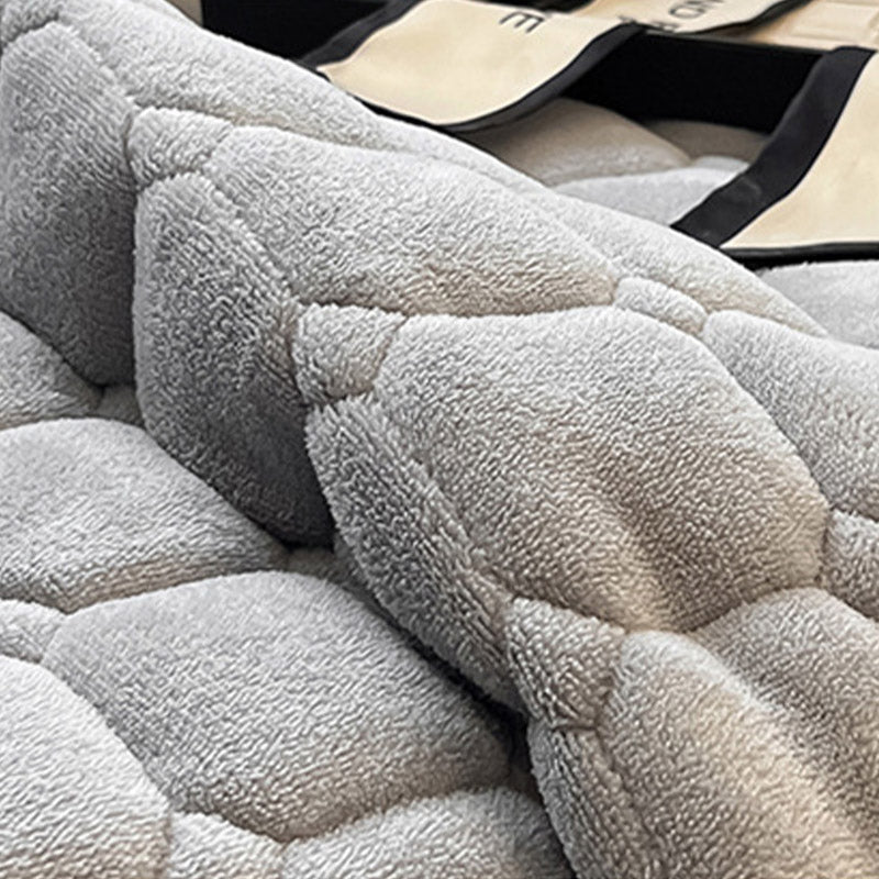 Soft Modern Textured Throw Blanket Square Pattern Plush Home Cover
