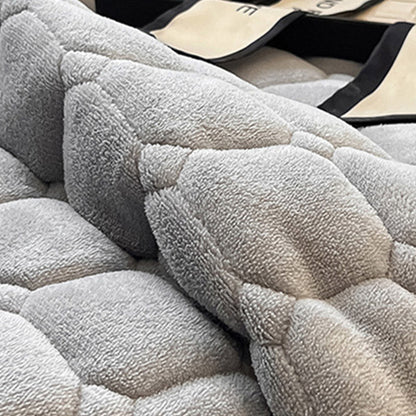 Soft Modern Textured Throw Blanket Square Pattern Plush Home Cover