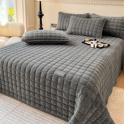 Soft Modern Textured Throw Blanket Square Pattern Plush Home Cover