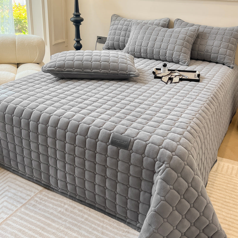 Soft Modern Textured Throw Blanket Square Pattern Plush Home Cover