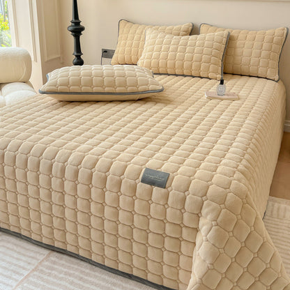 Soft Modern Textured Throw Blanket Square Pattern Plush Home Cover