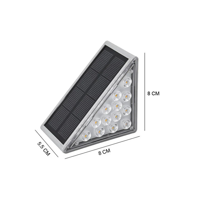 Solar Deck Lights Outdoor Waterproof Solar Step Lights with Automatic Sensor for Patio Pathway Garden Lighting