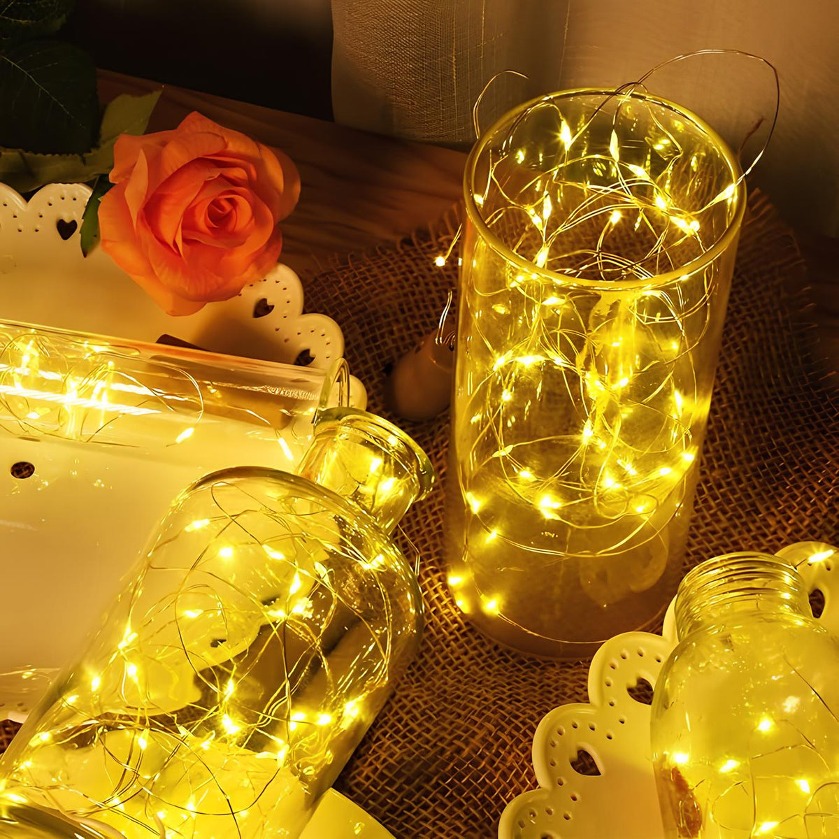 Solar Fairy String Lights Weather Resistant LED Garden Party Decoration