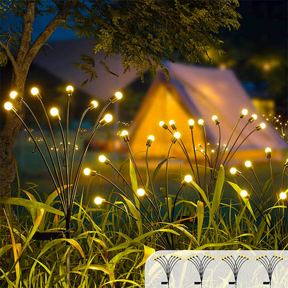 Solar Firefly Garden Lights Outdoor Waterproof Solar Pathway Lights with Automatic Sensor for Garden Patio Yard