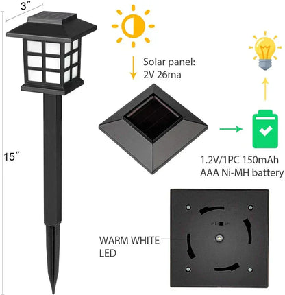 Solar Garden Lights Outdoor Waterproof Energy Efficient Pathway Lighting
