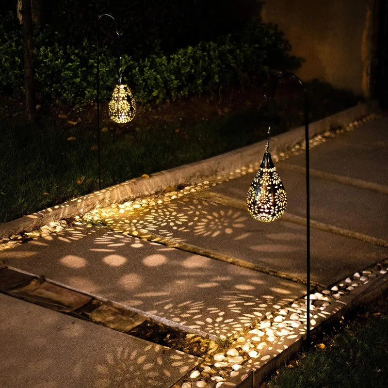 Solar Hanging LED Garden Lights Waterproof Outdoor Solar Pendant Lights