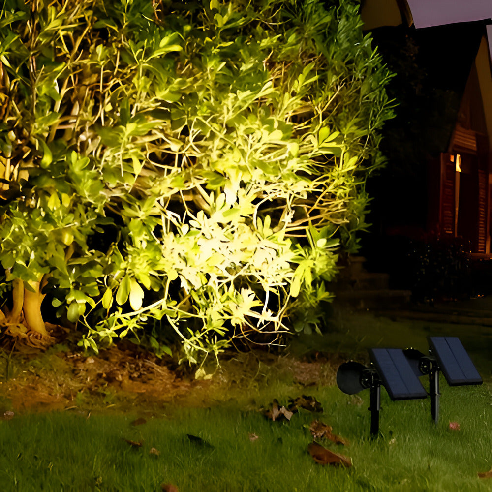 Solar LED Garden Spotlight 2 in 1 Waterproof Outdoor Landscape Path Yard Wall Light 3000K Warm White
