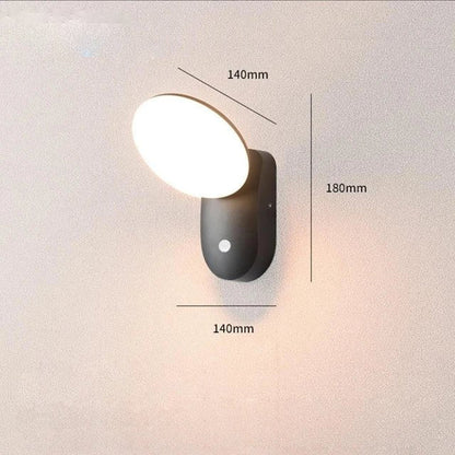 Solar-LED-udendørs væglampe med PIR-bevægelsessensor 12W vandtæt sikkerhedslampe til haven