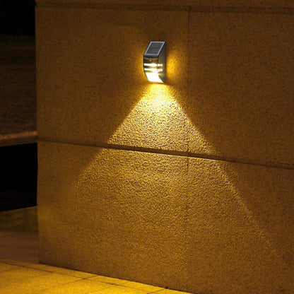 Solar Motion Sensor Outdoor Wall Light Waterproof Modern Exterior Lamp