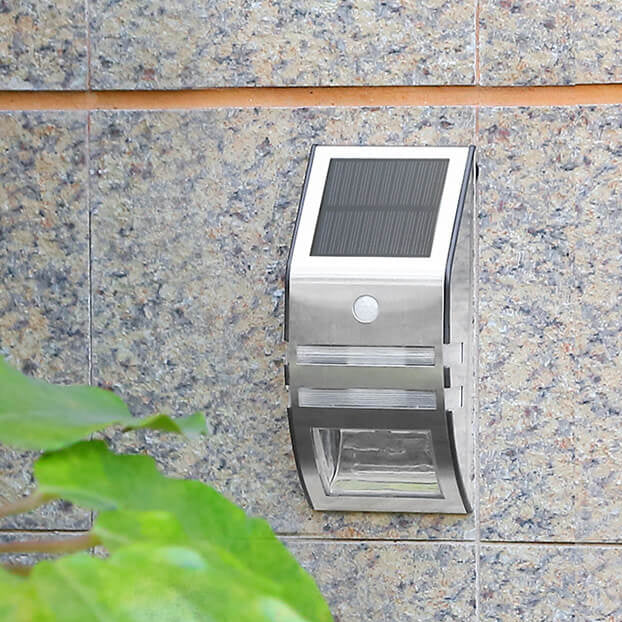 Solar Motion Sensor Outdoor Wall Light Waterproof Modern Exterior Lamp