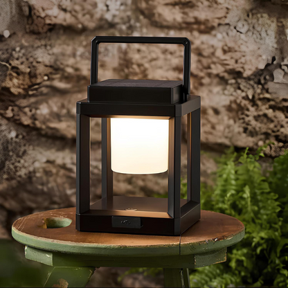 Solar Outdoor Lantern Adjustable Brightness USB Rechargeable Garden Light
