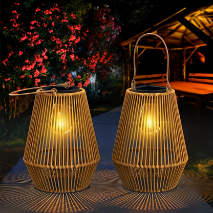 Solar Outdoor Lantern Garden Patio Solar Light Warm LED Decorative Landscape Lighting