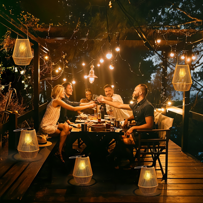 Solar Outdoor Lantern Garden Patio Solar Light Warm LED Decorative Landscape Lighting