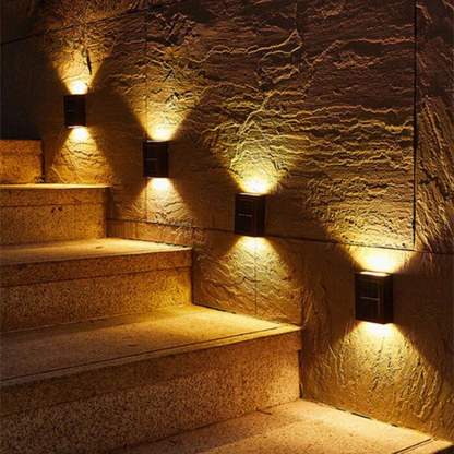 Solar Outdoor Wall Lights Waterproof Wireless Solar Garden Lights for Patio Yard Fence Lighting