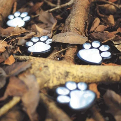 Solar Paw Print Garden Light Warm LED Pathway Outdoor Decoration