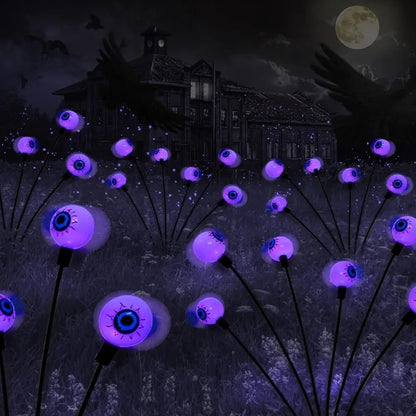Sfere luminose LED da giardino per Halloween a energia solare, luci spettrali per vialetti esterni