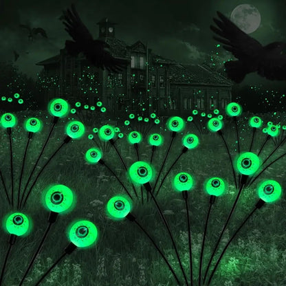 Sfere luminose LED da giardino per Halloween a energia solare, luci spettrali per vialetti esterni