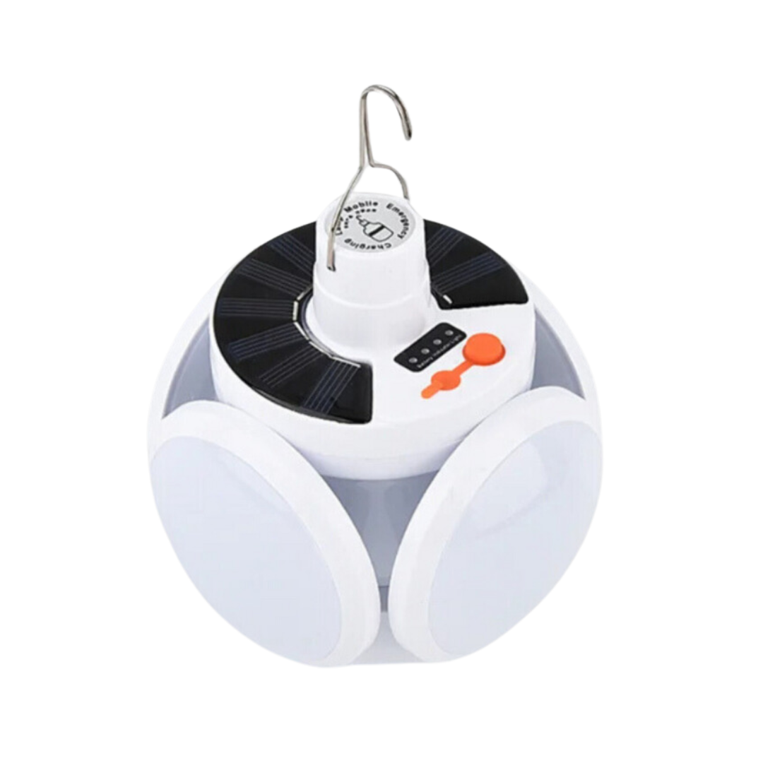 Solar Rechargeable Outdoor Light with USB Charging Waterproof Camping Emergency LED Lamp