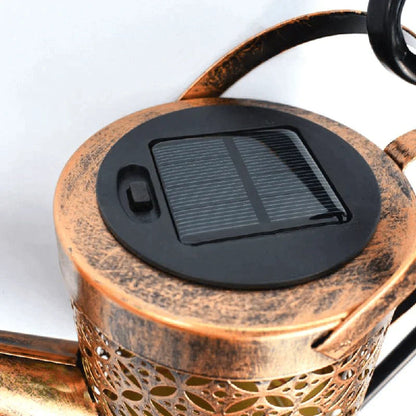 Solar Watering Can Garden Lights Waterproof Solar Garden Decor LED Waterfall String Lights