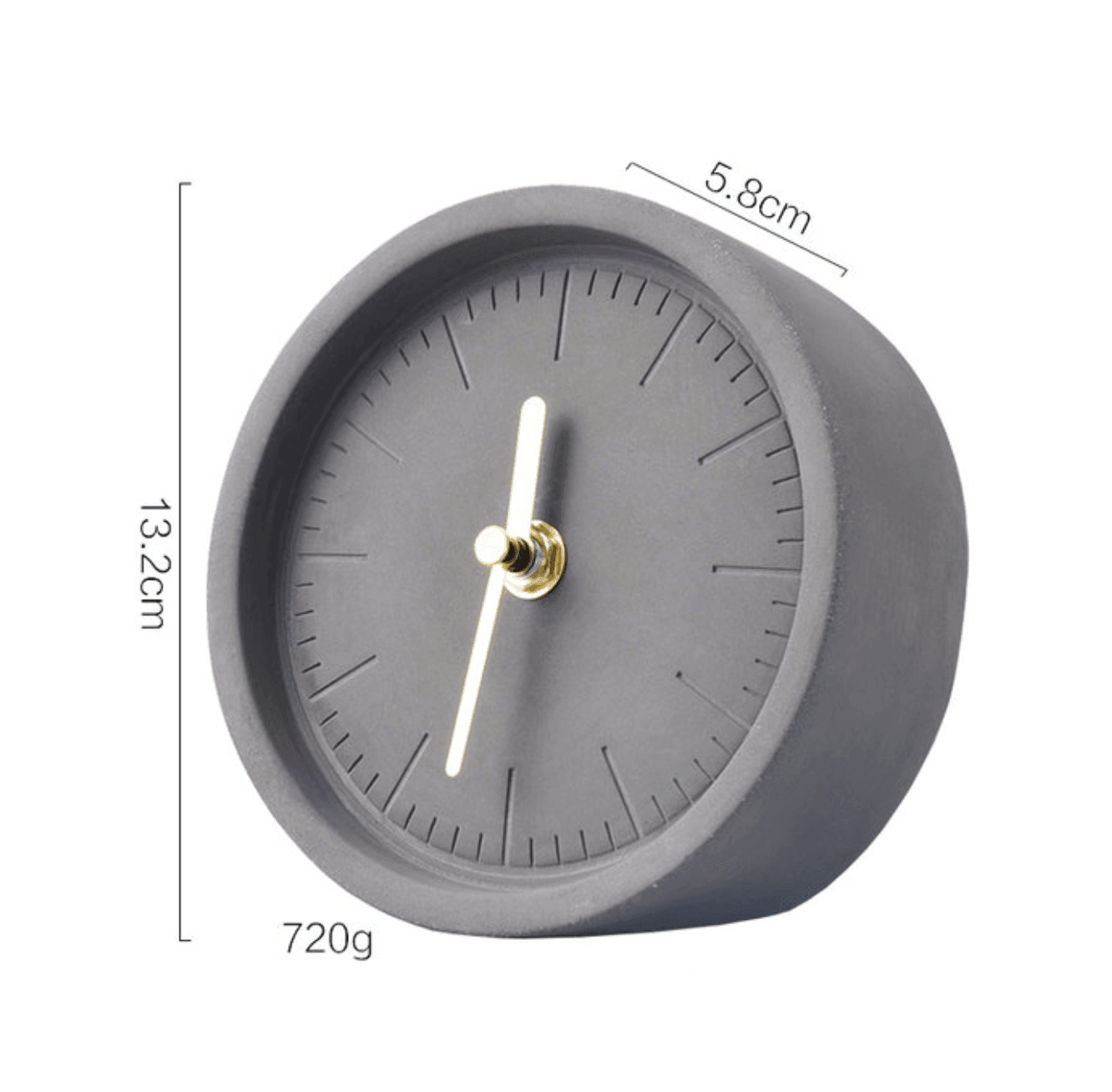 SolidHour Nordic Cement Desk Clock Modern Minimalist Table Clock