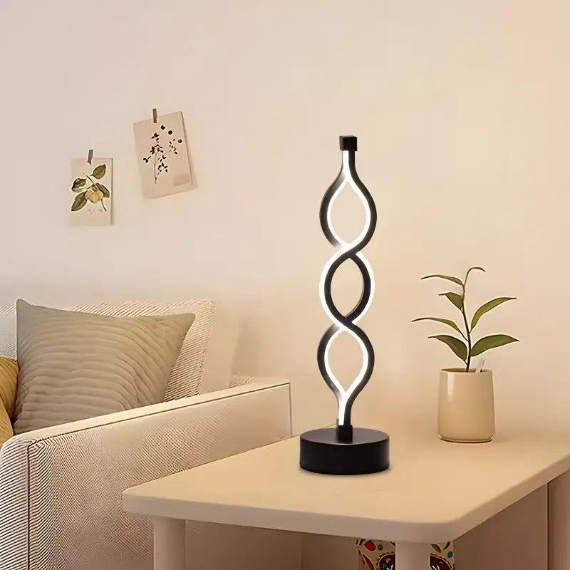 Spiral LED Table Lamp Modern Decorative Ambient Desk Light