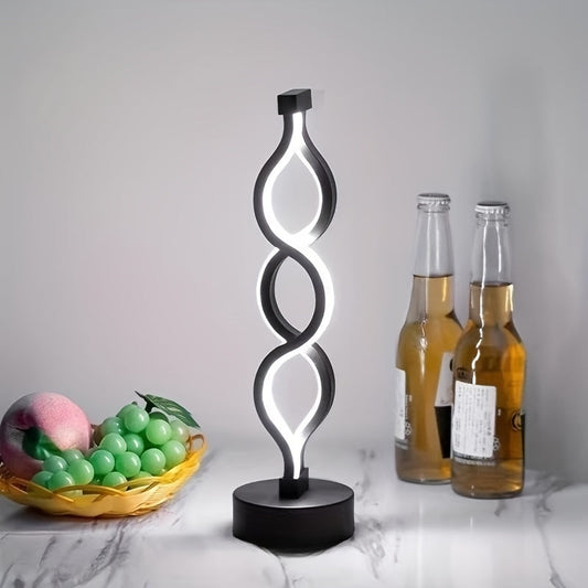 Spiral LED Table Lamp Modern Decorative Ambient Desk Light