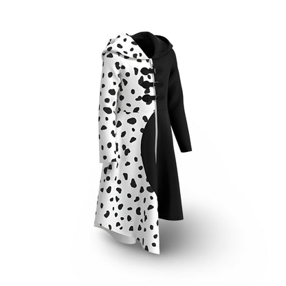 Spotted Dress Halloween Costume With Cape Mask Wig Cosplay Outfit